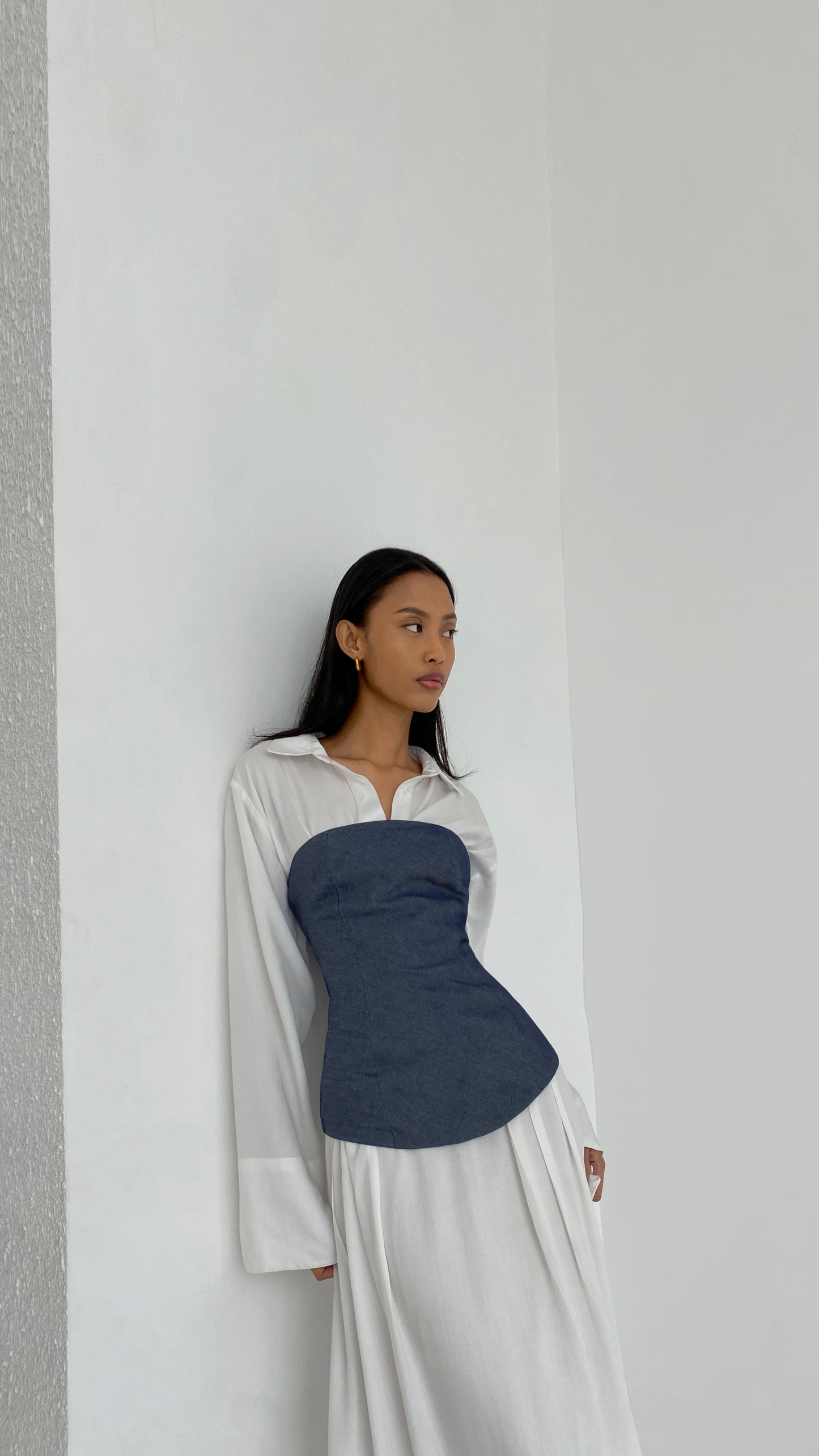 Cotton Denim Corset