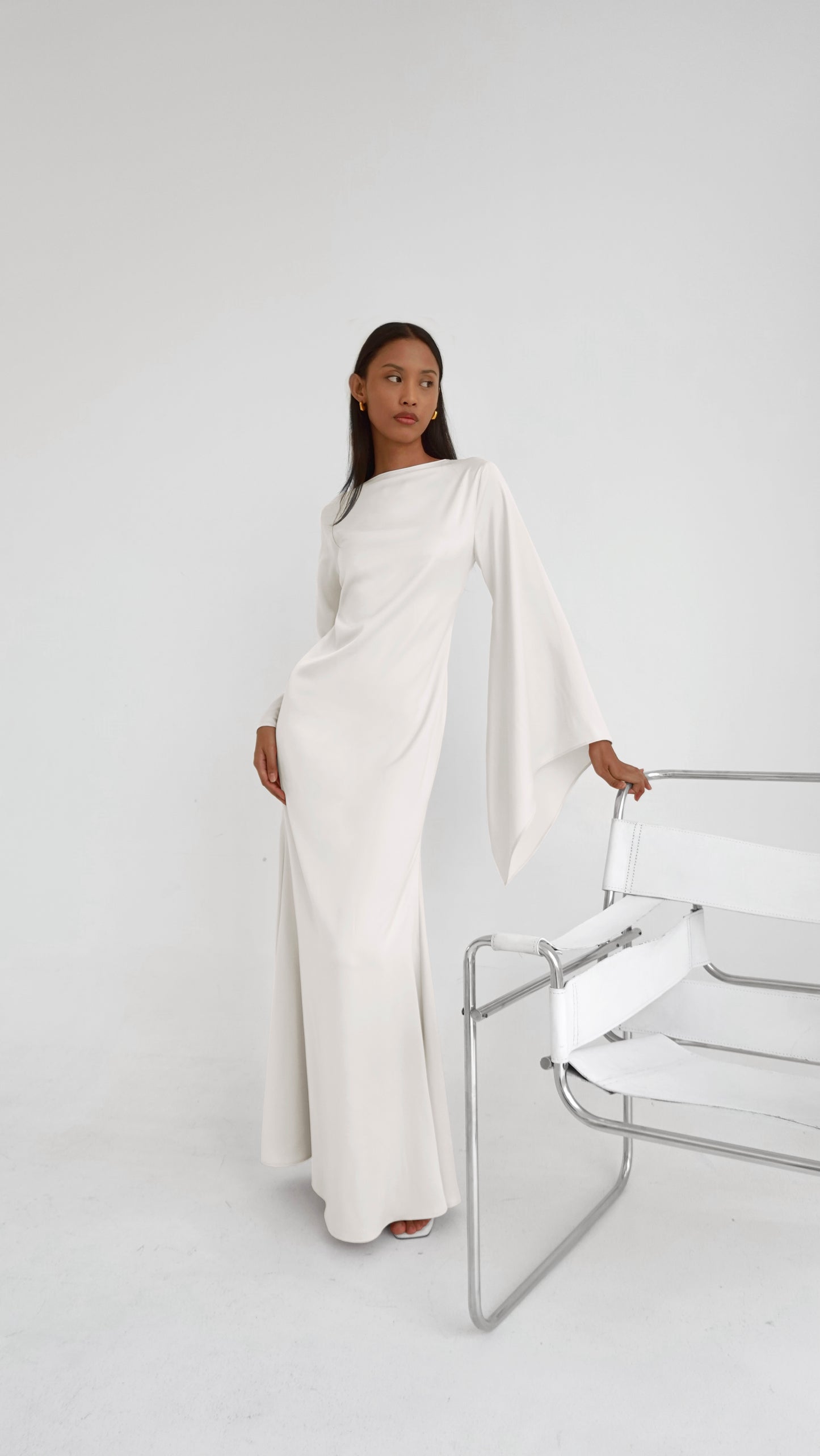 Tulip Dress in White