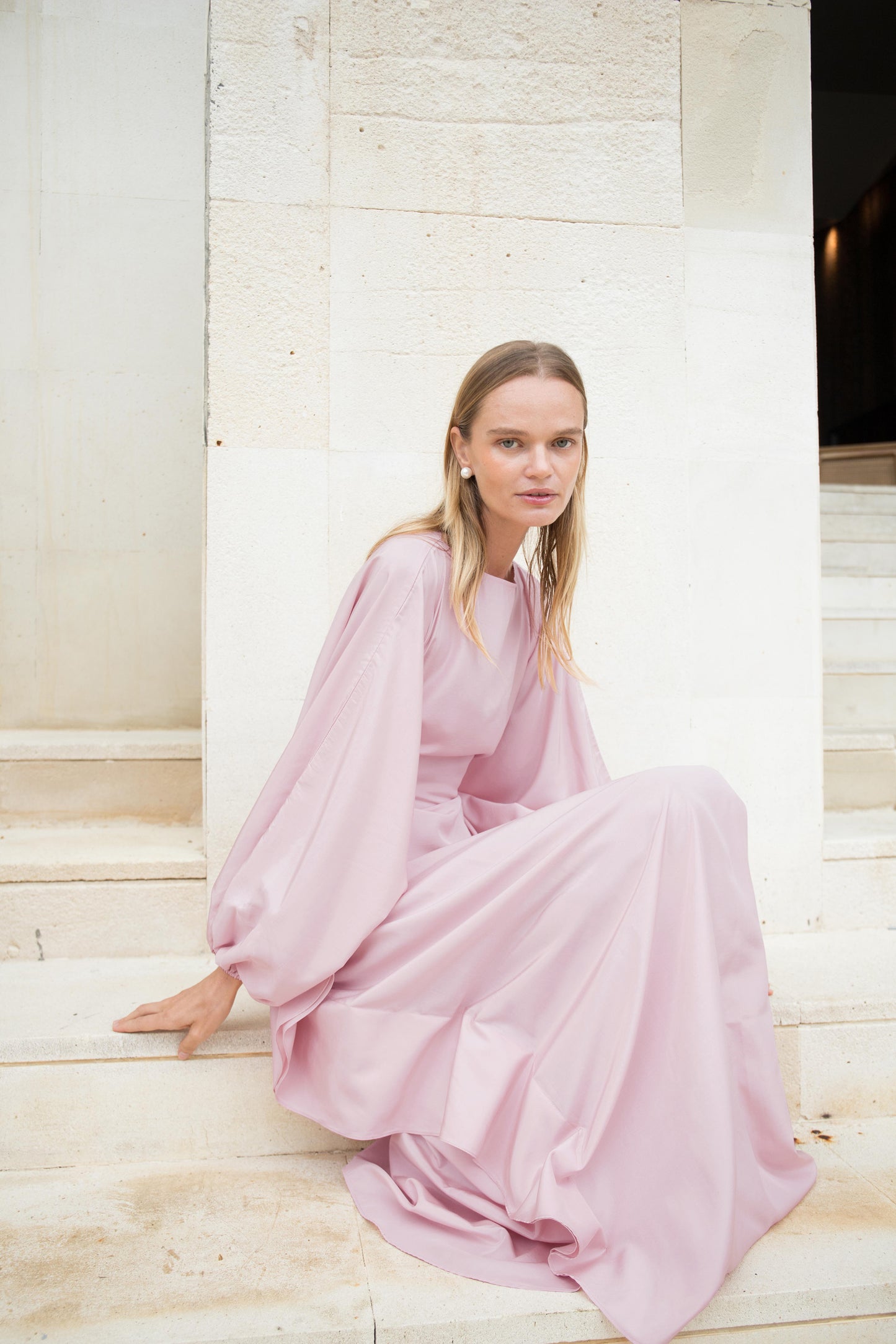 Silk Puff Kaftan in Pink Lilac | Final Batch