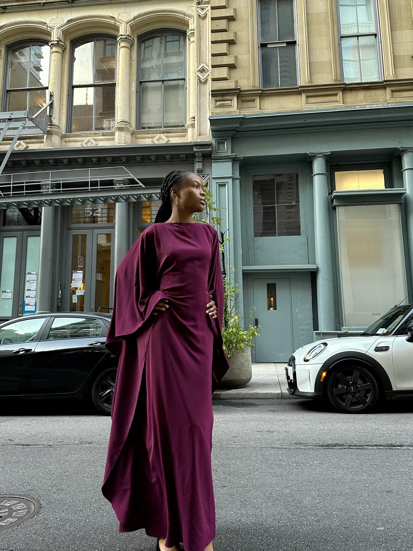 Berry Kaftan Dress