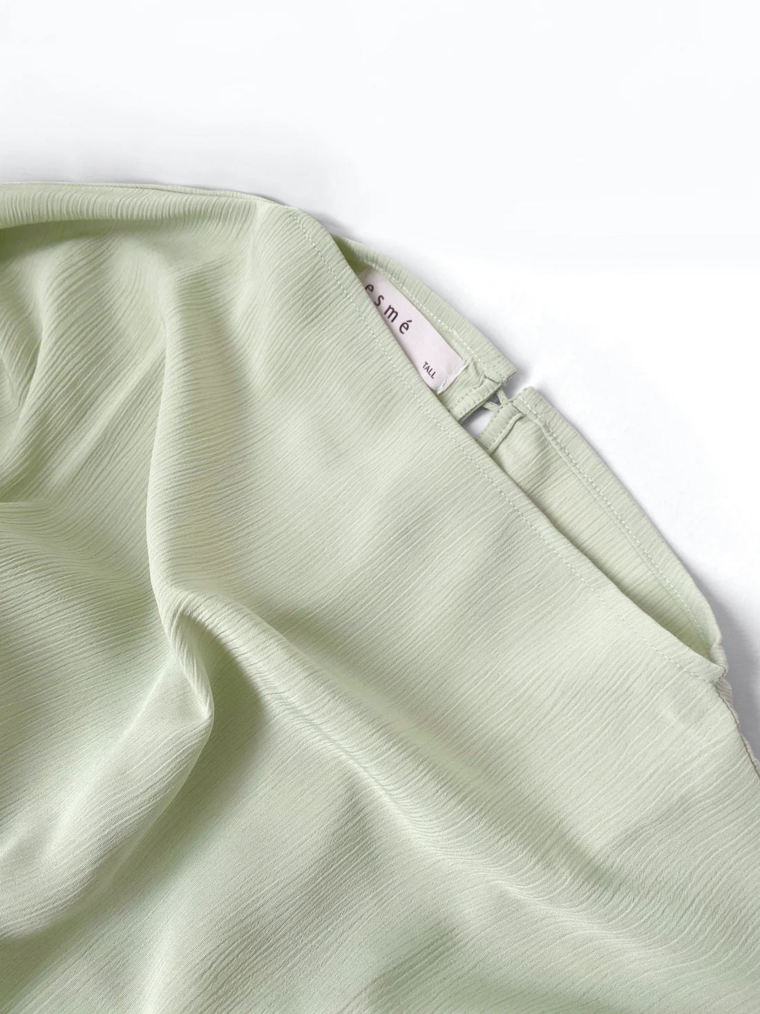 Pistachio Plissé Kaftan Dress