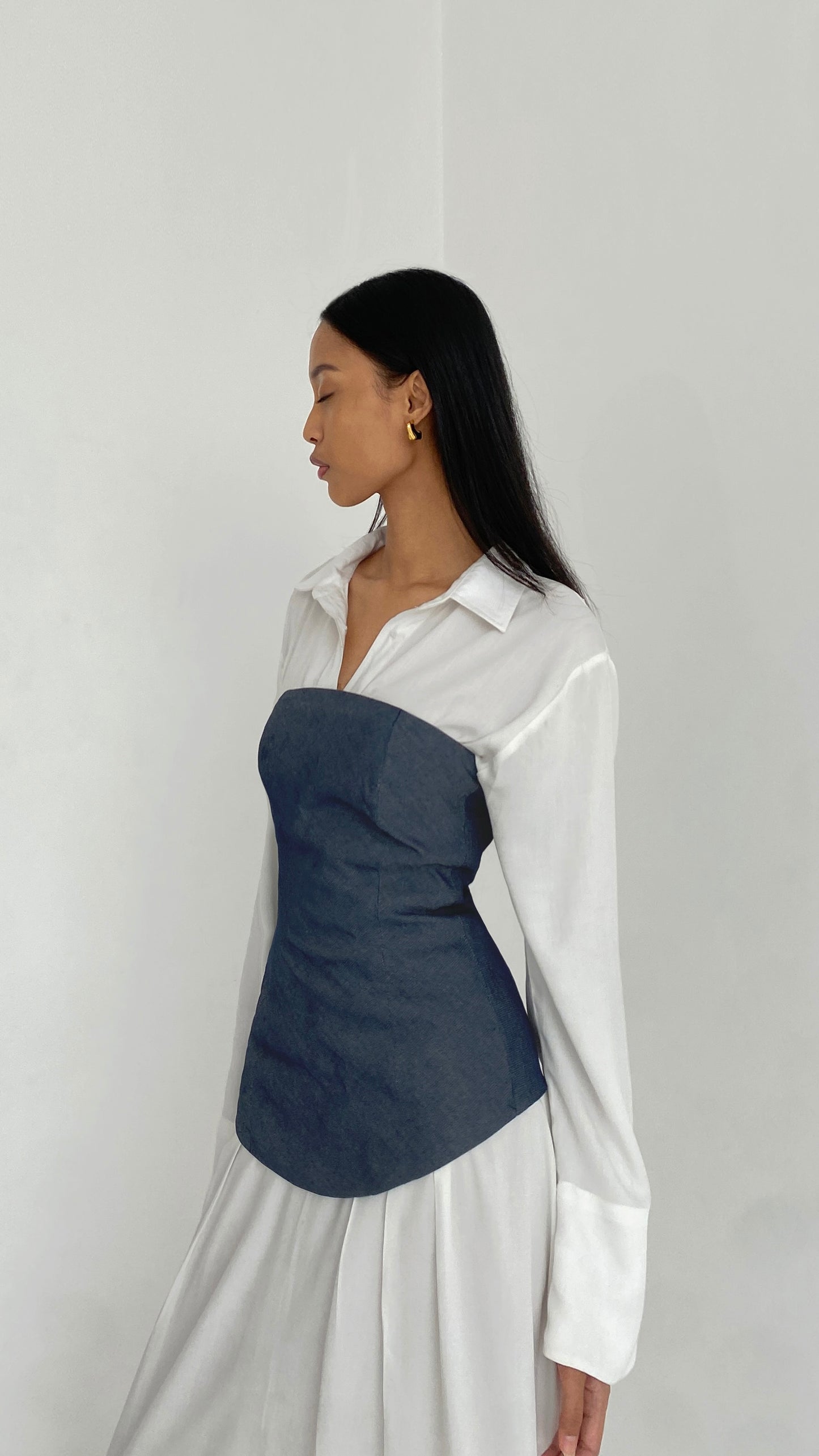 Cotton Denim Corset