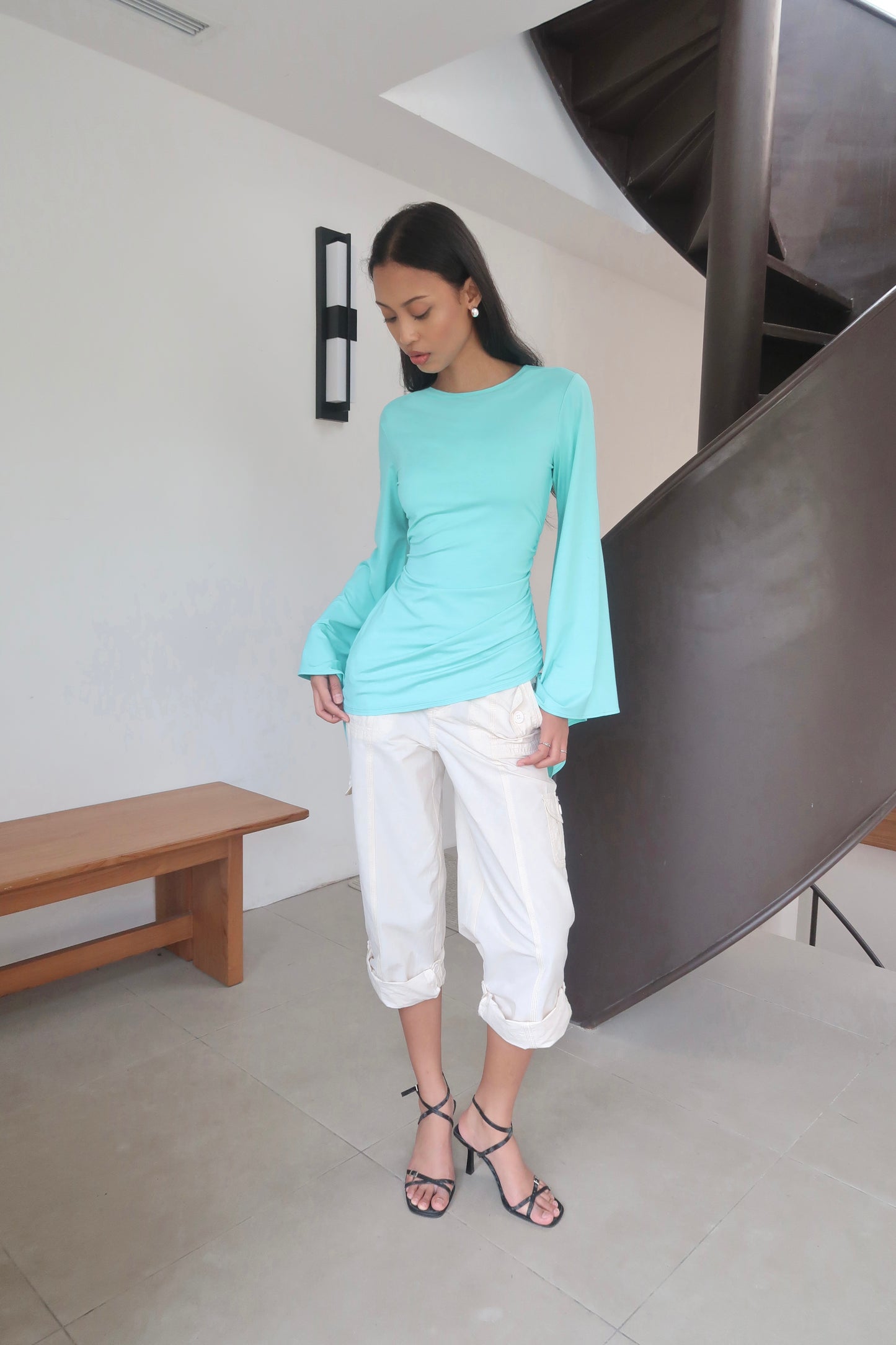 Tulip Top in Teal Blue | Lenzing ECOVERO™