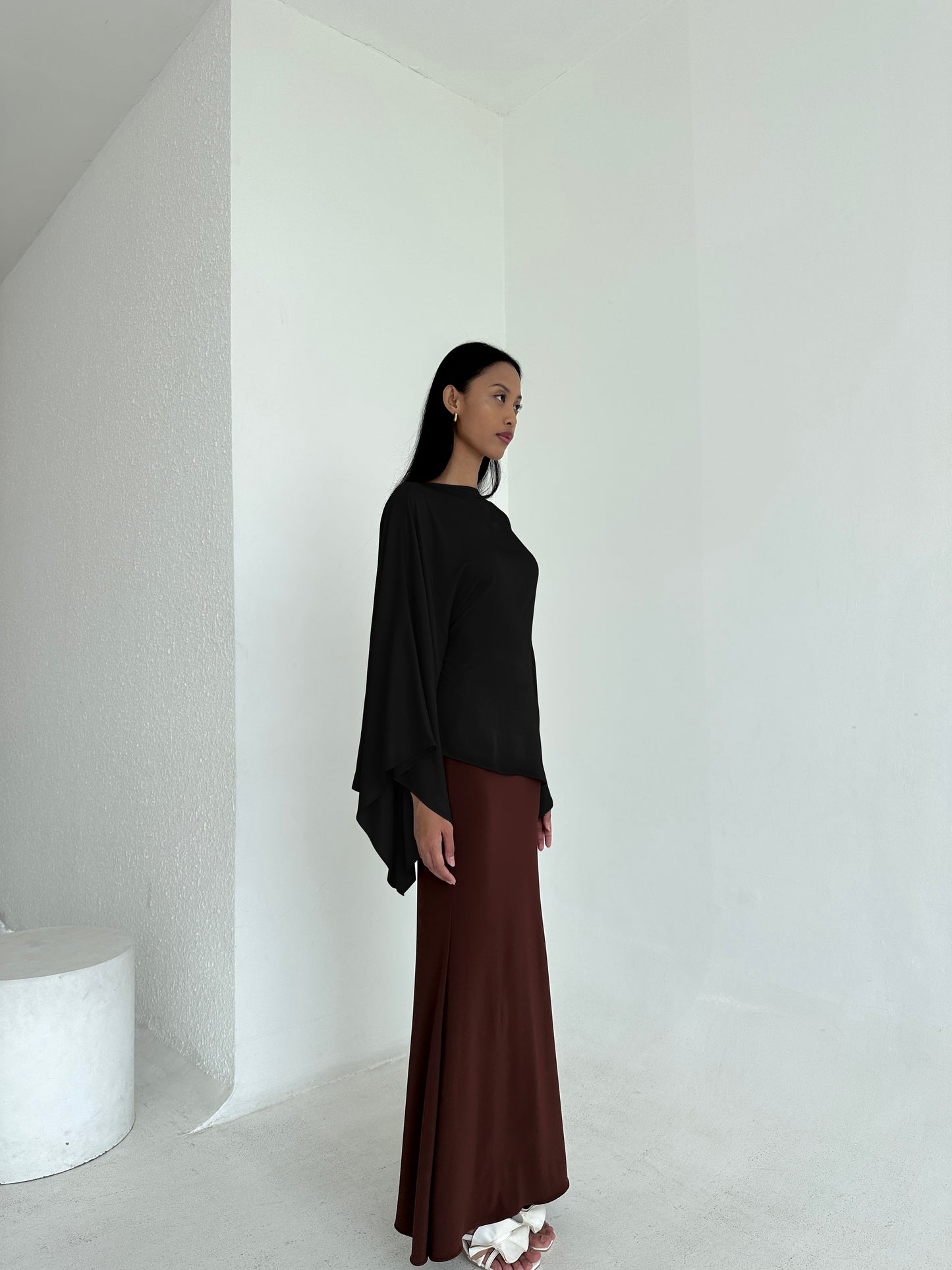 BLACK Asymmetrical Butterfly Top