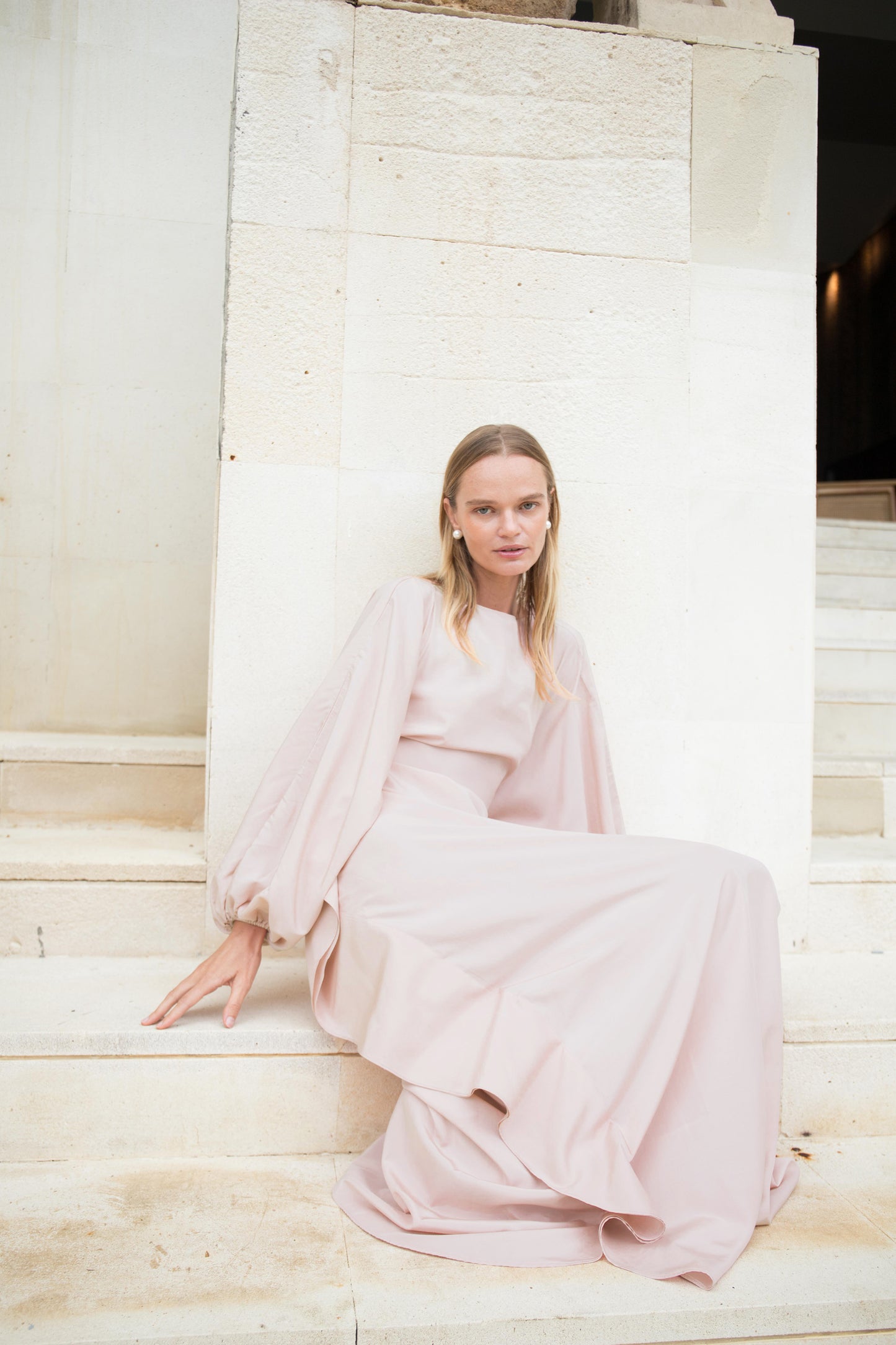 Silk Puff Kaftan in Dusty Rose | Final Batch