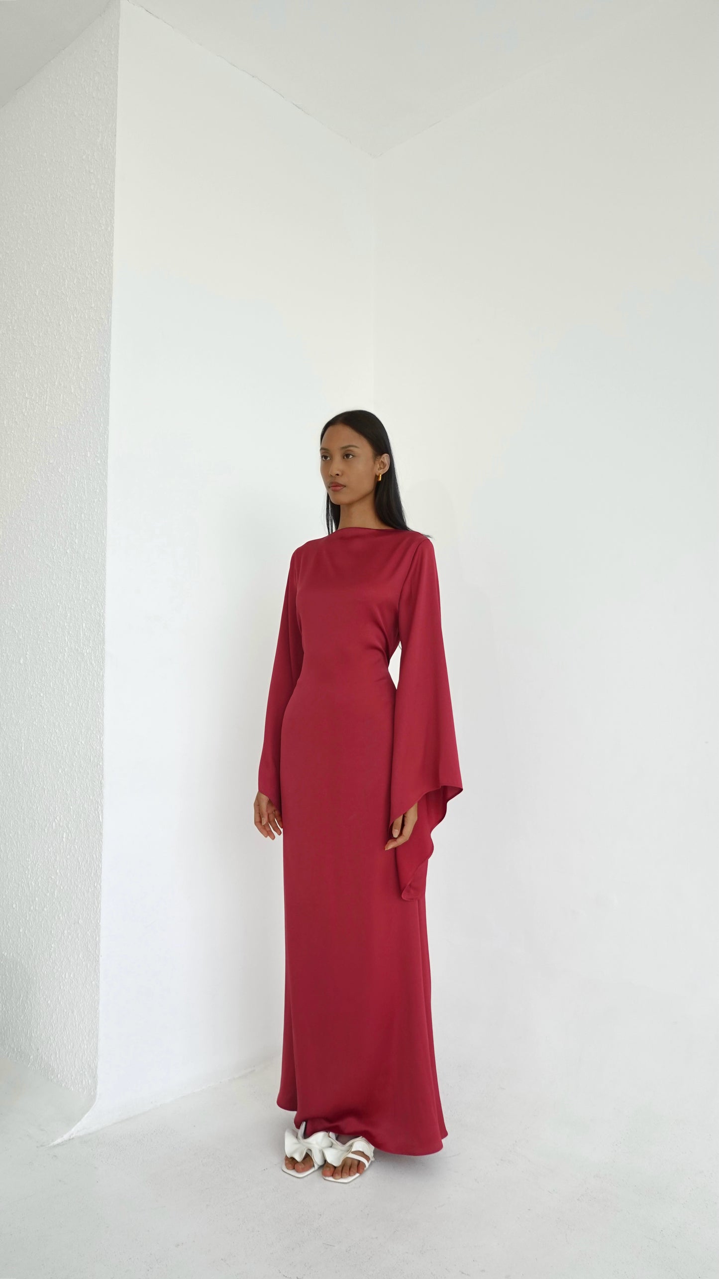 Tulip Dress in Red Rose
