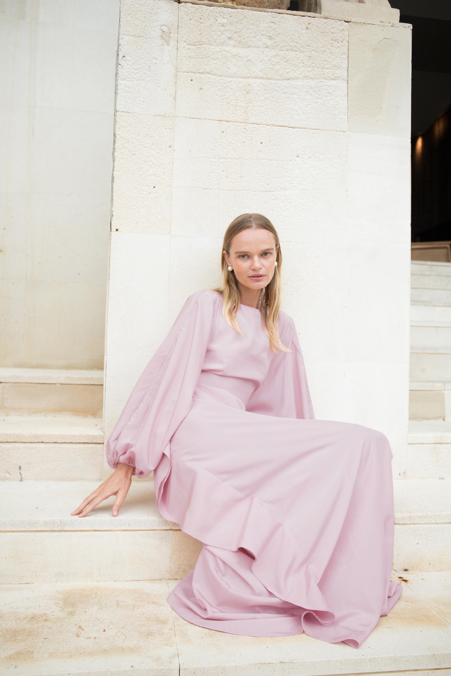 Silk Puff Kaftan in Pink Lilac | Final Batch