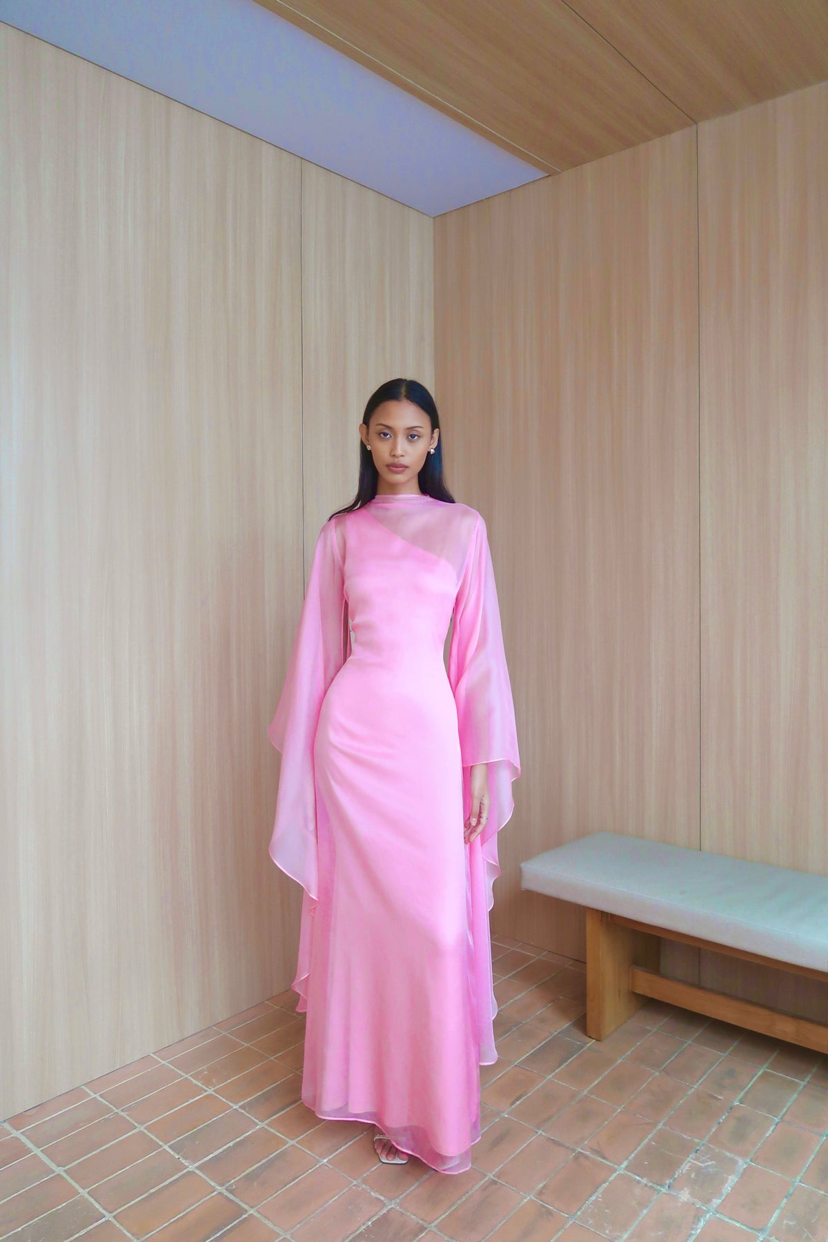 Pure Silk Dress in Pink