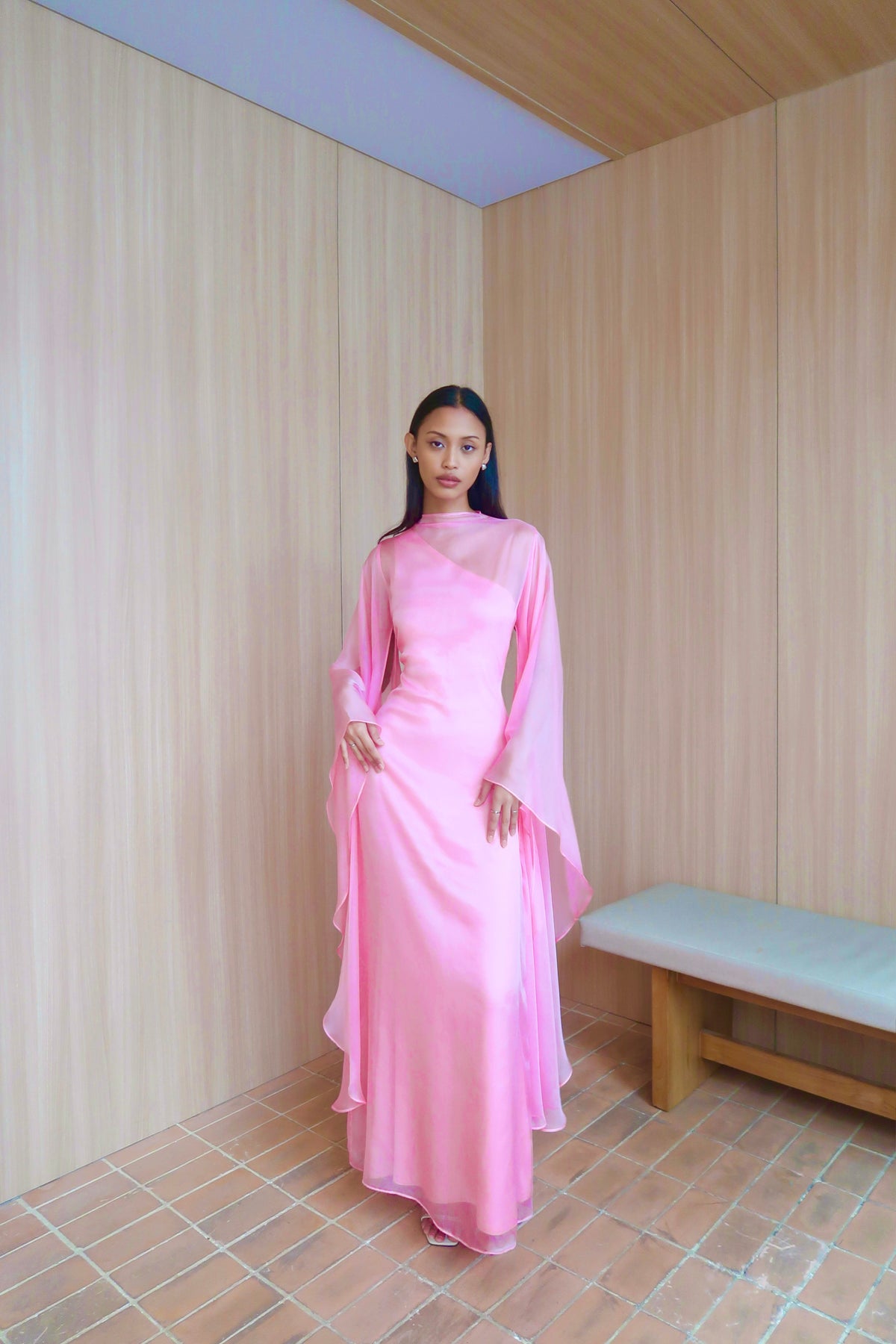 Pure Silk Dress in Pink