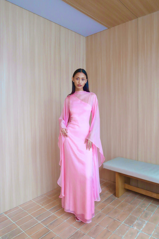 Pure Silk Dress in Pink