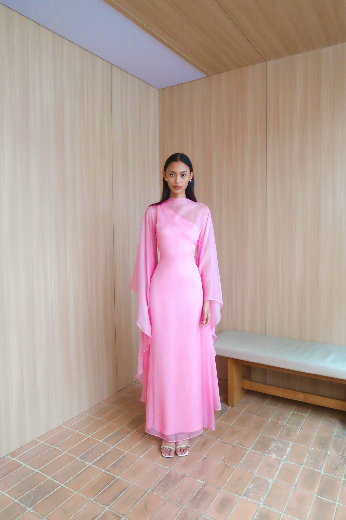 Pure Silk Dress in Pink