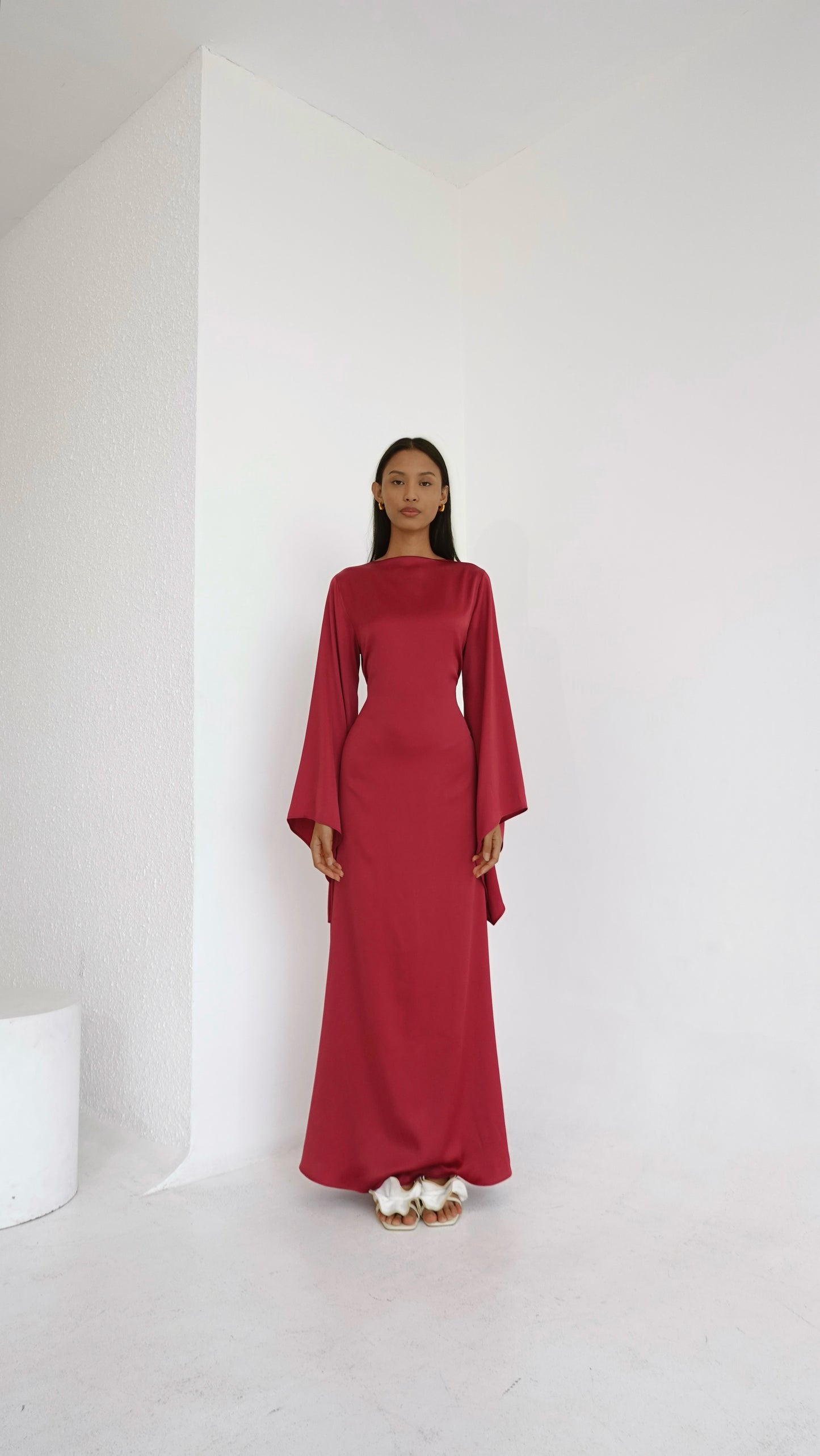 Tulip Dress in Red Rose