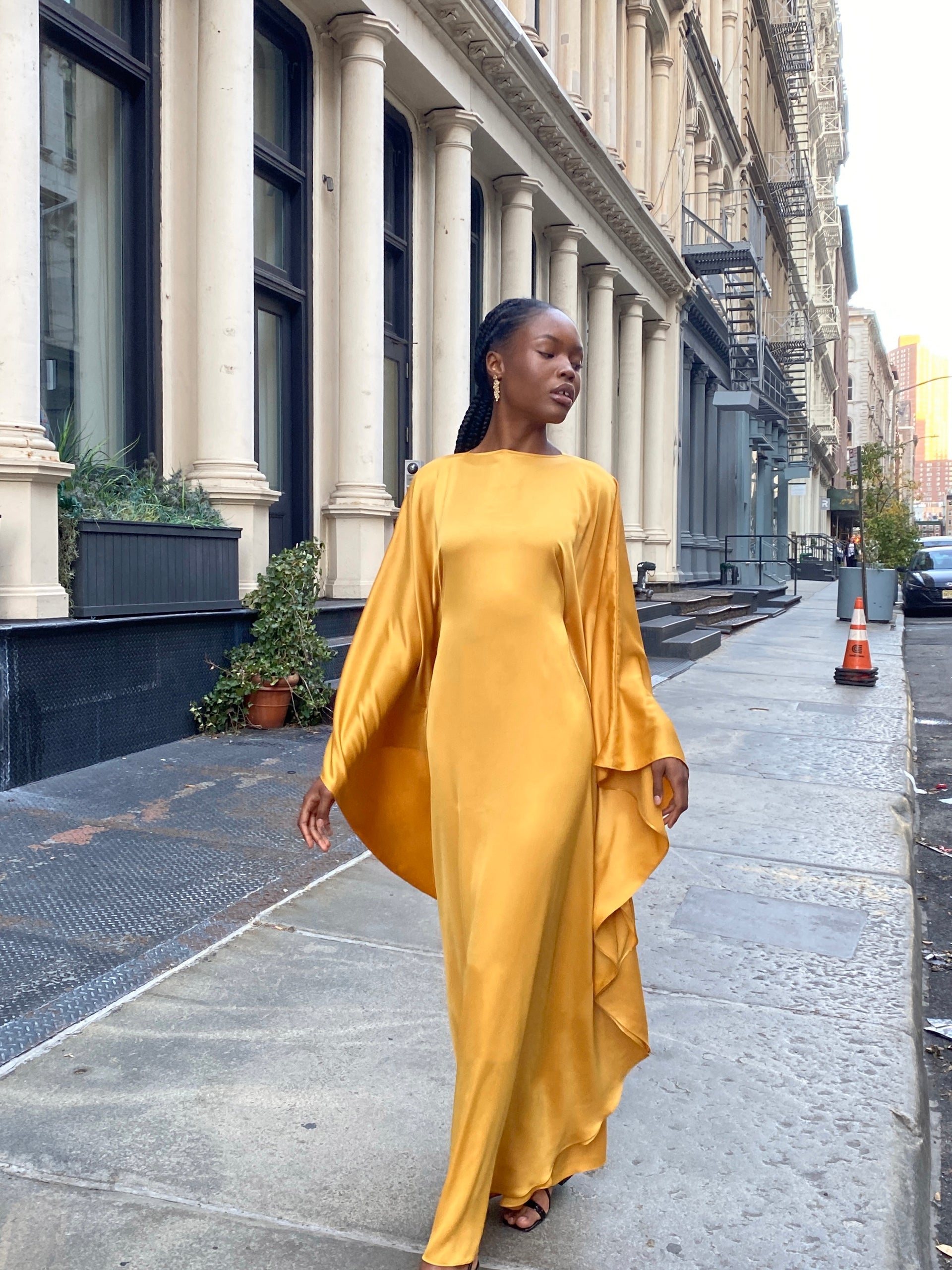 Honey Satin Kaftan Dress Honey Satin Kaftan Dress