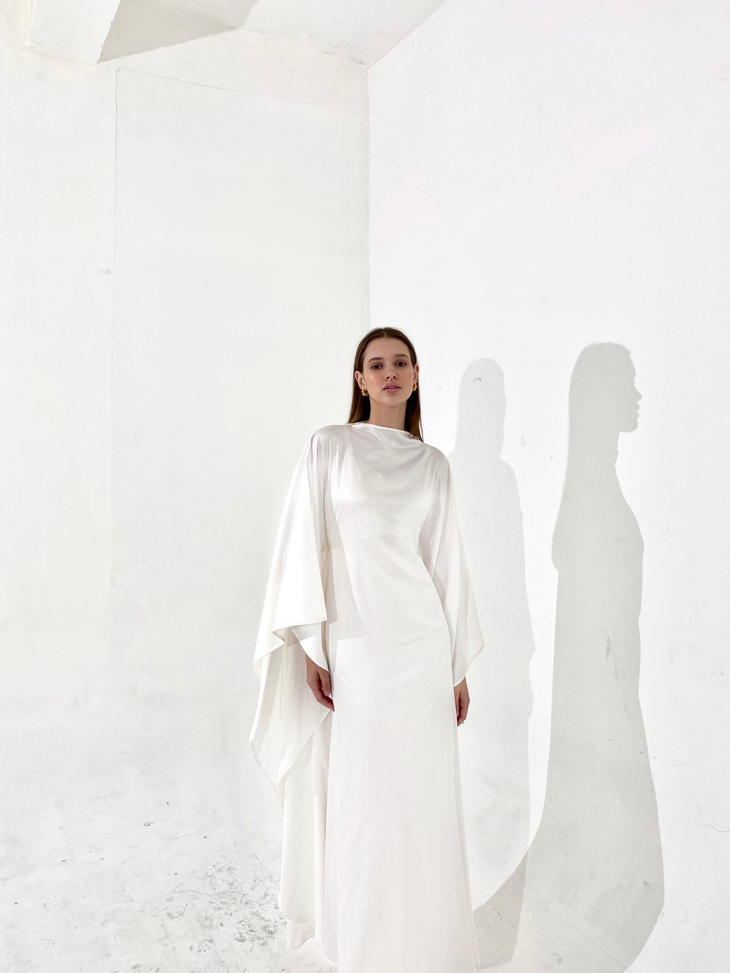 Pearl Satin Kaftan Dress