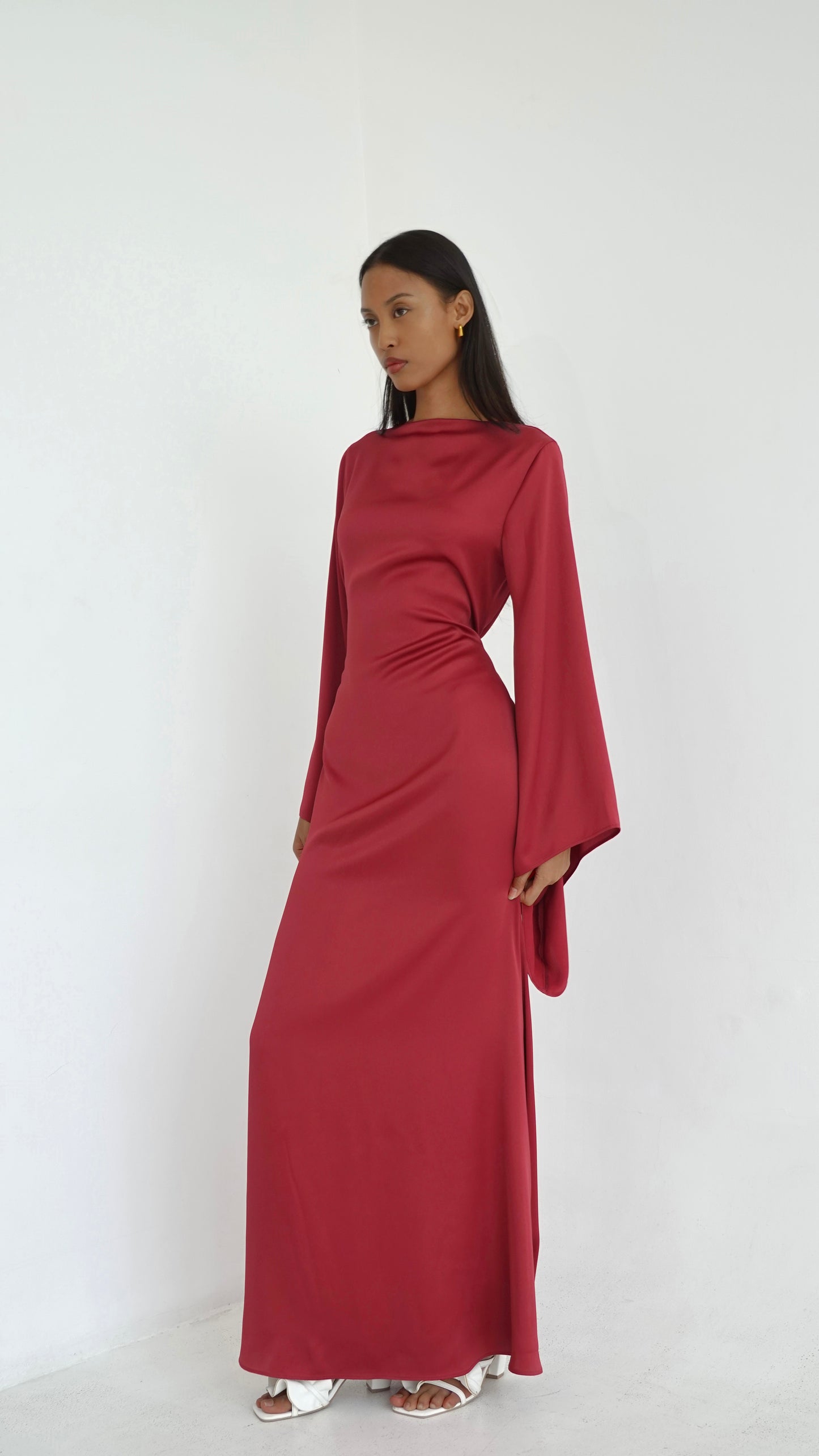 Tulip Dress in Red Rose