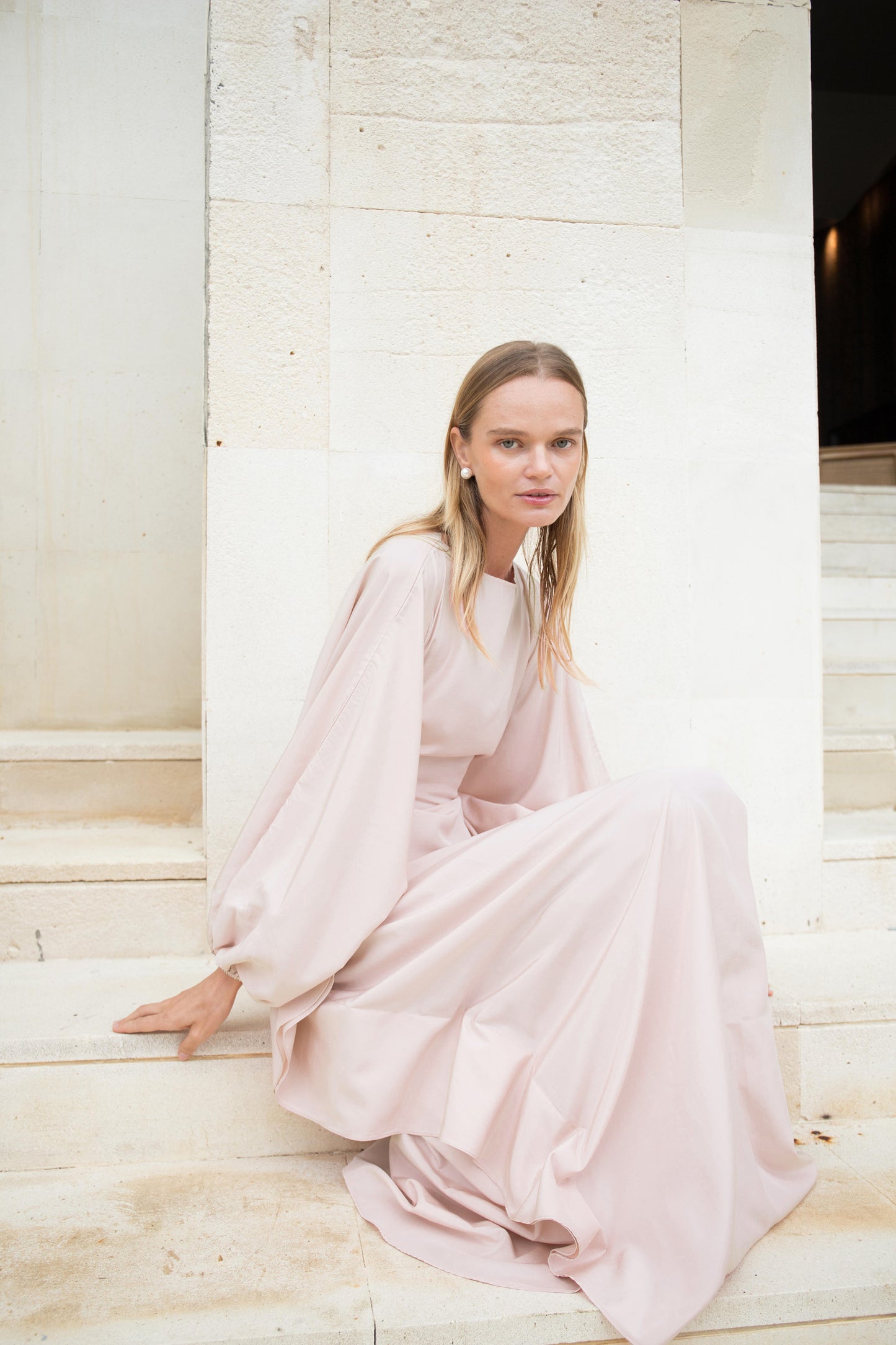Silk Puff Kaftan in Dusty Rose | Final Batch