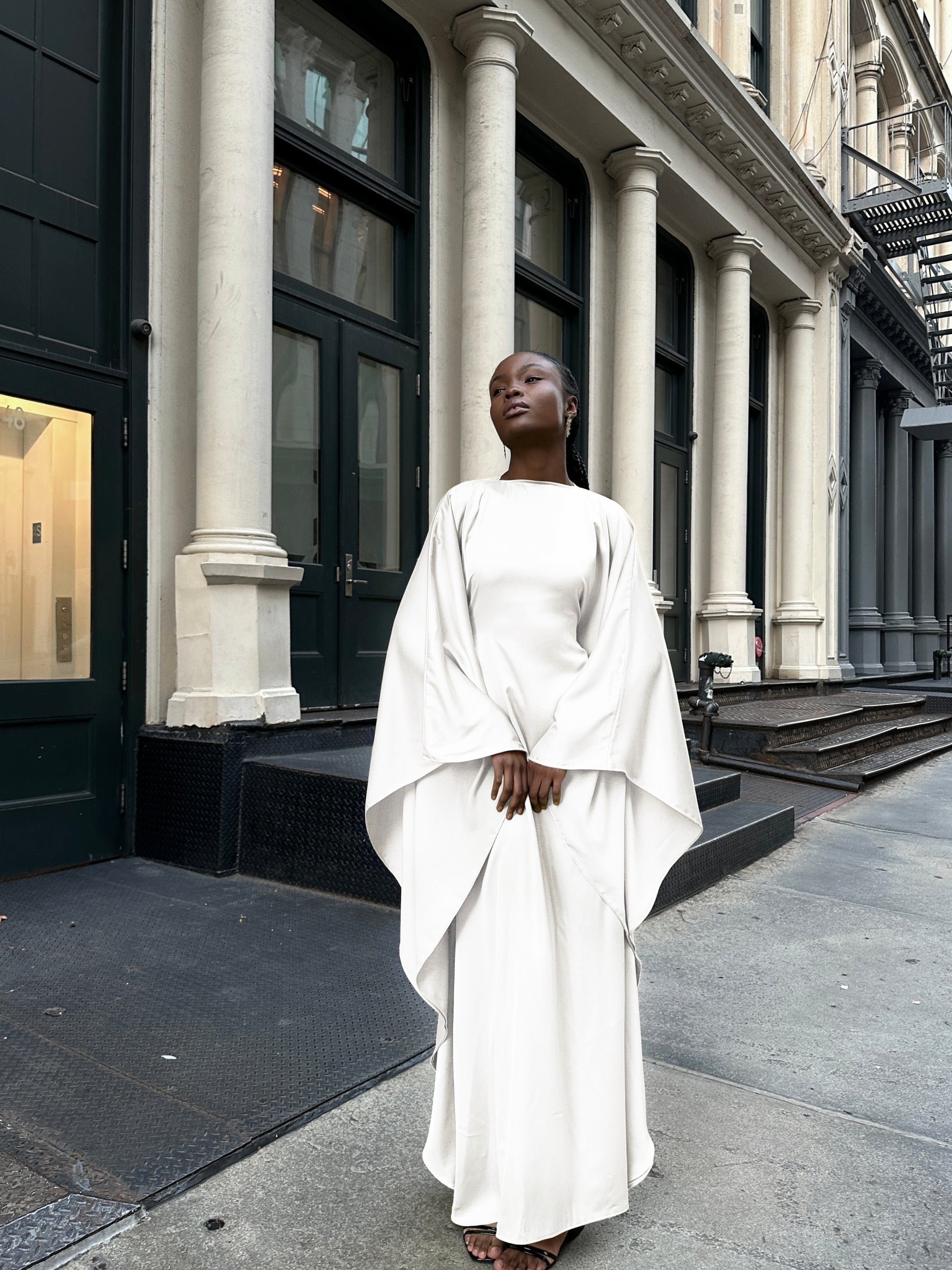 Pearl Satin Kaftan Dress Esm New York Pearl Satin Kaftan Dress Esm New York