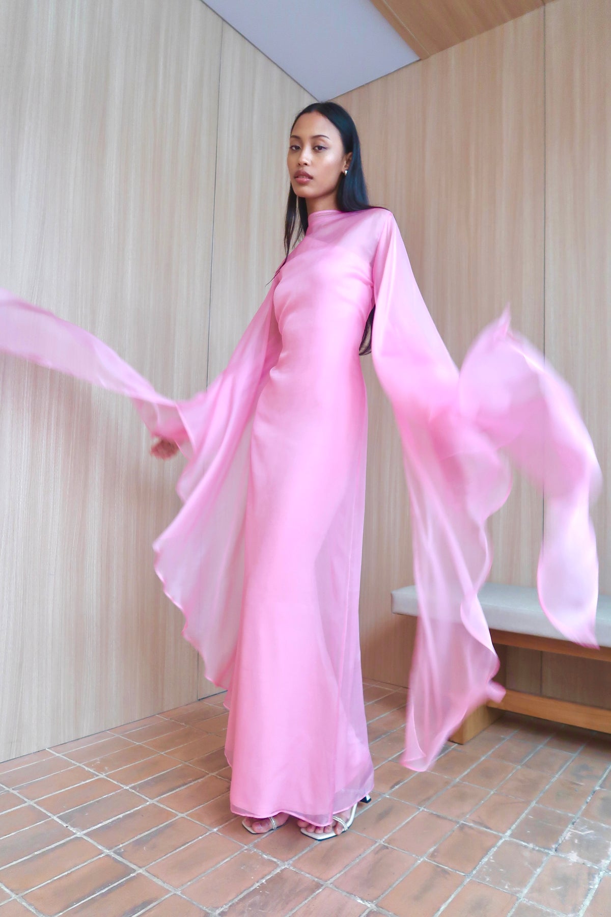 Pure Silk Dress in Pink