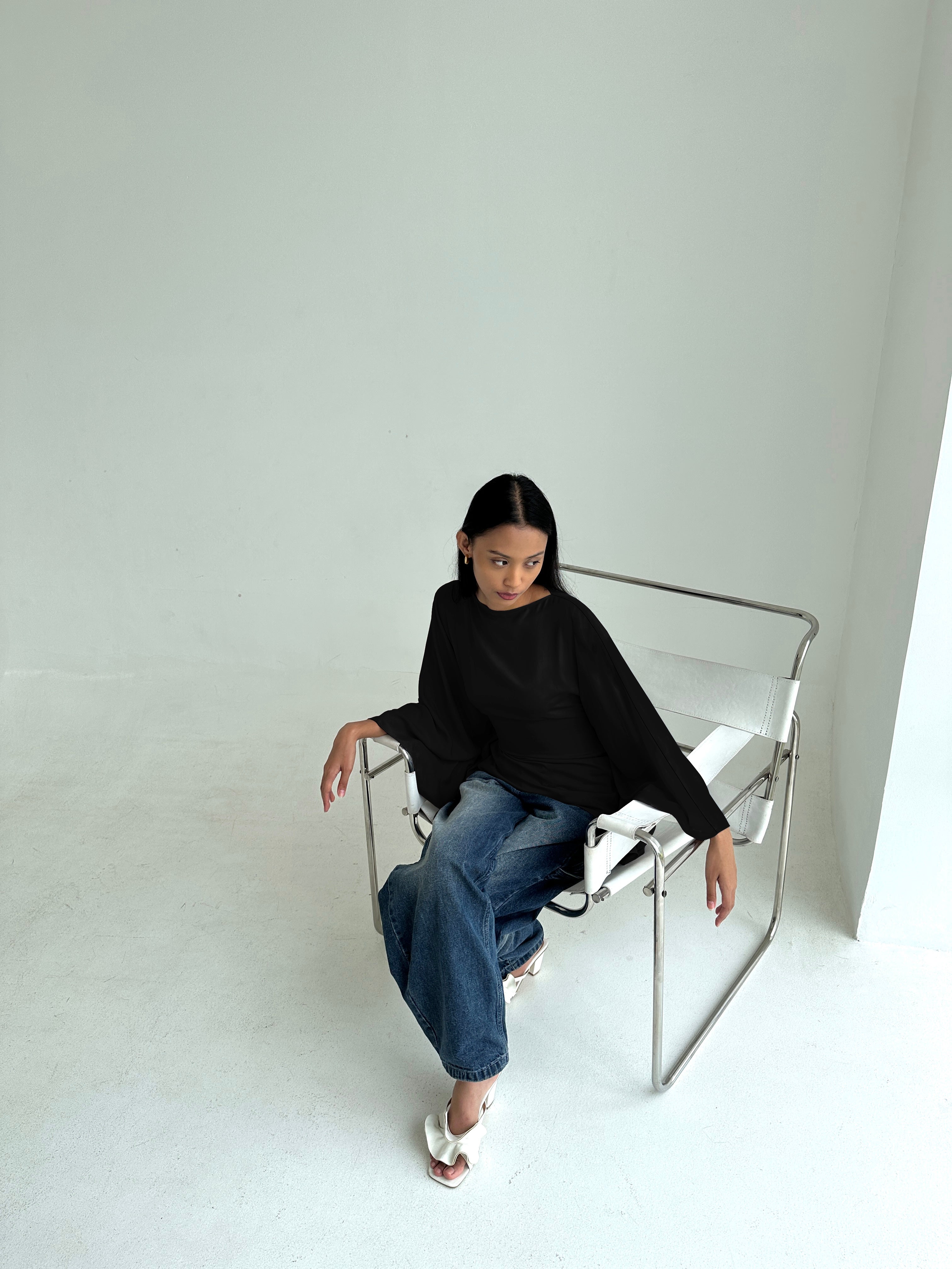 ESMÉ Butterfly Cape Batwing Poncho Top in Black – Esmé New York