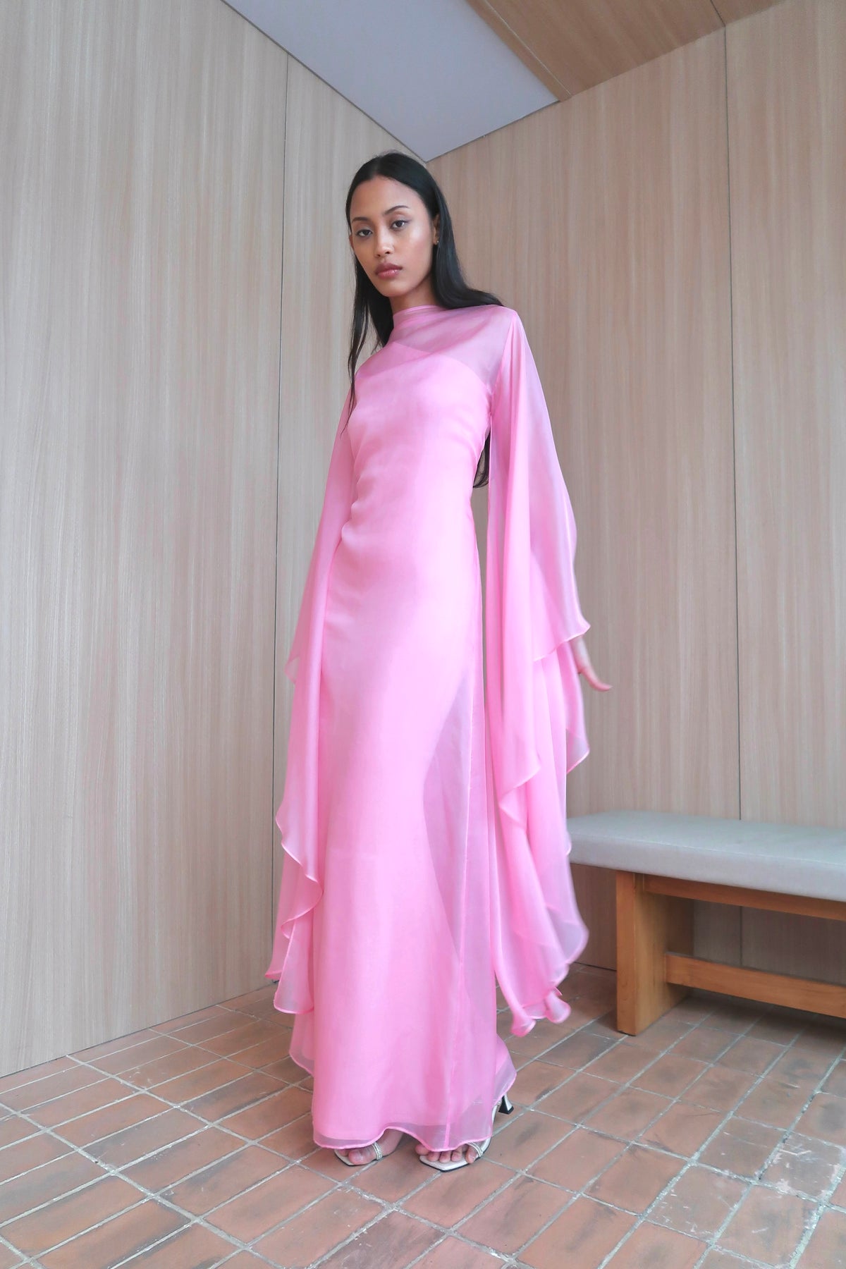 Pure Silk Dress in Pink