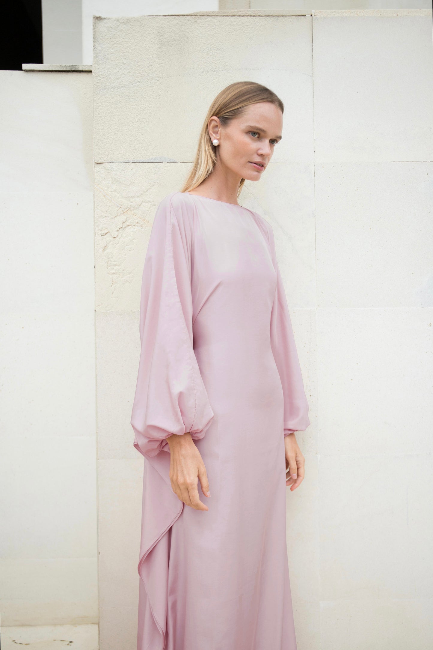 Silk Puff Kaftan in Pink Lilac | Final Batch
