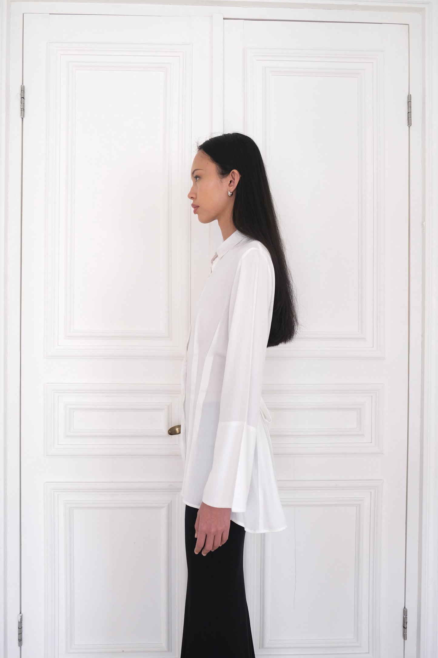 ESMÉ Cinched Tie Waist Shirt