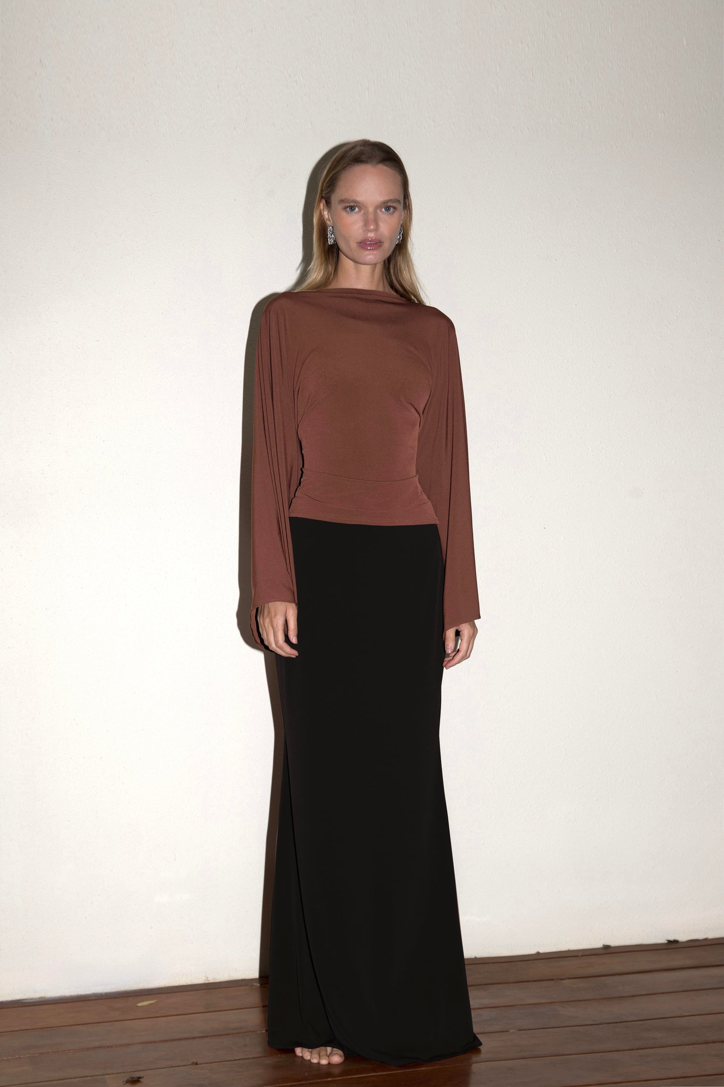 Toffee Brown Jersey Top