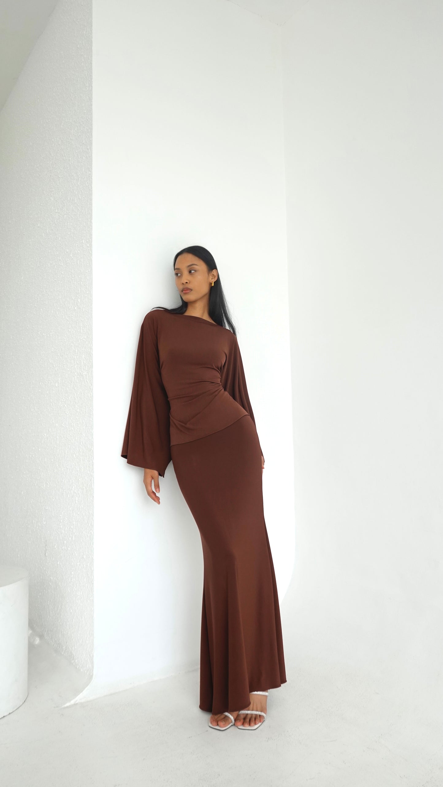 Toffee Brown Top & Skirt Set | PREORDER ships July 10-25