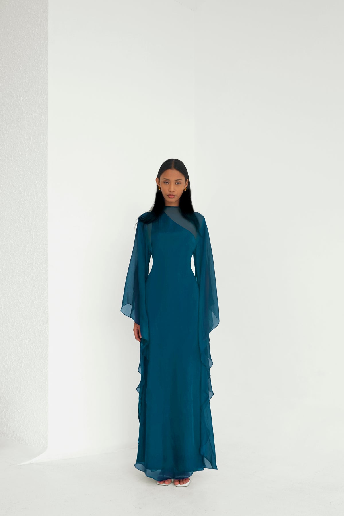Pure Silk Dress in Dark Teal | Preorder ships in ~2 weeks