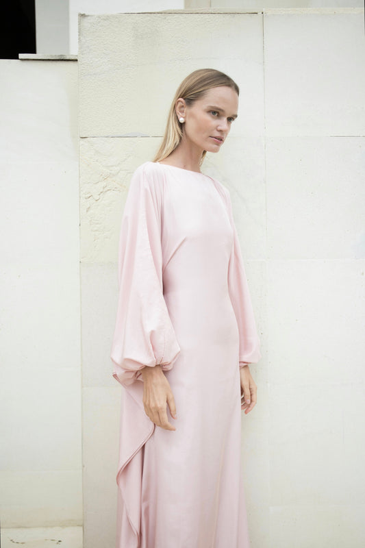 Silk Puff Kaftan in Dusty Rose | Final Batch