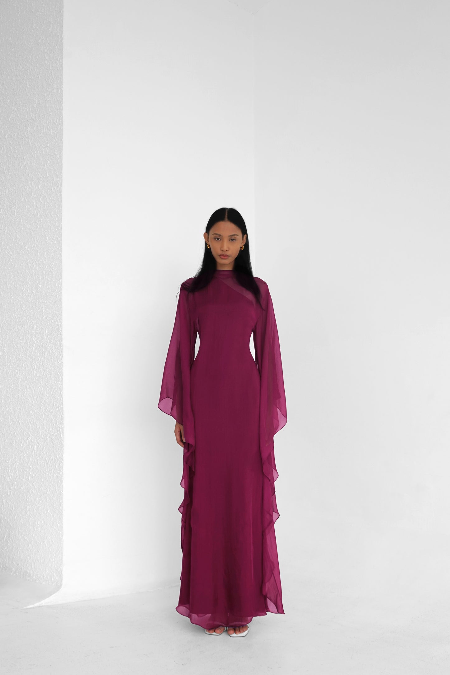 Pure Silk Dress in Burgundy | Preorder ships in ~2 weeks