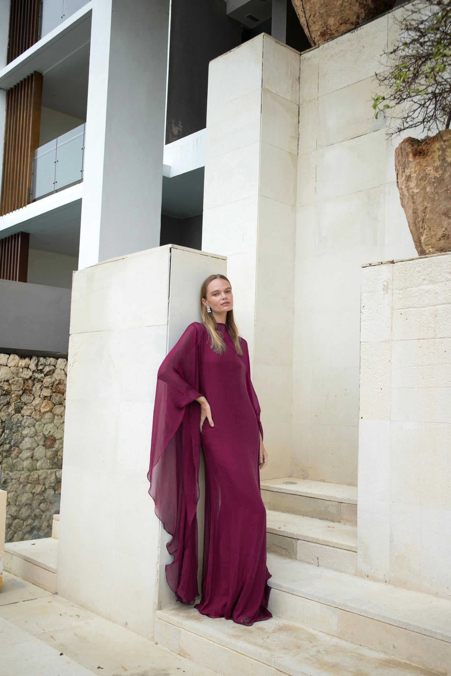 Pure Silk Dress in Burgundy | Preorder ships in ~2 weeks