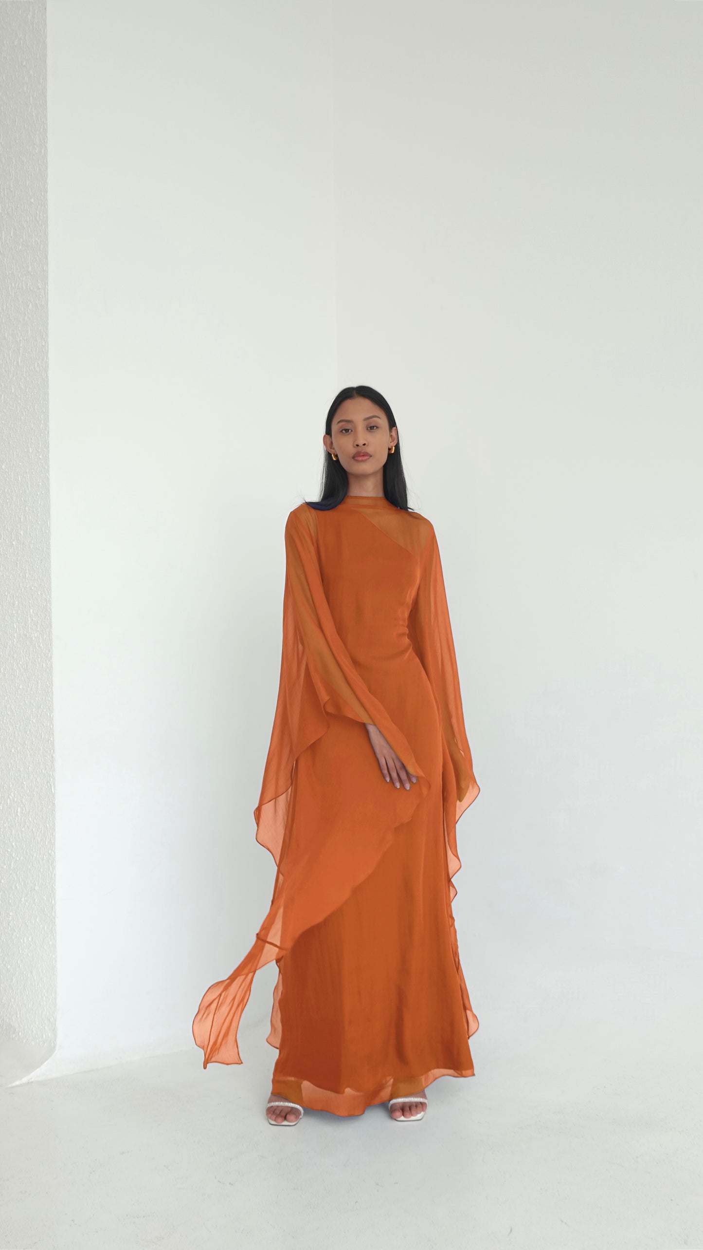 Pure Silk Dress in Saffron | Preorder ships in ~2 weeks