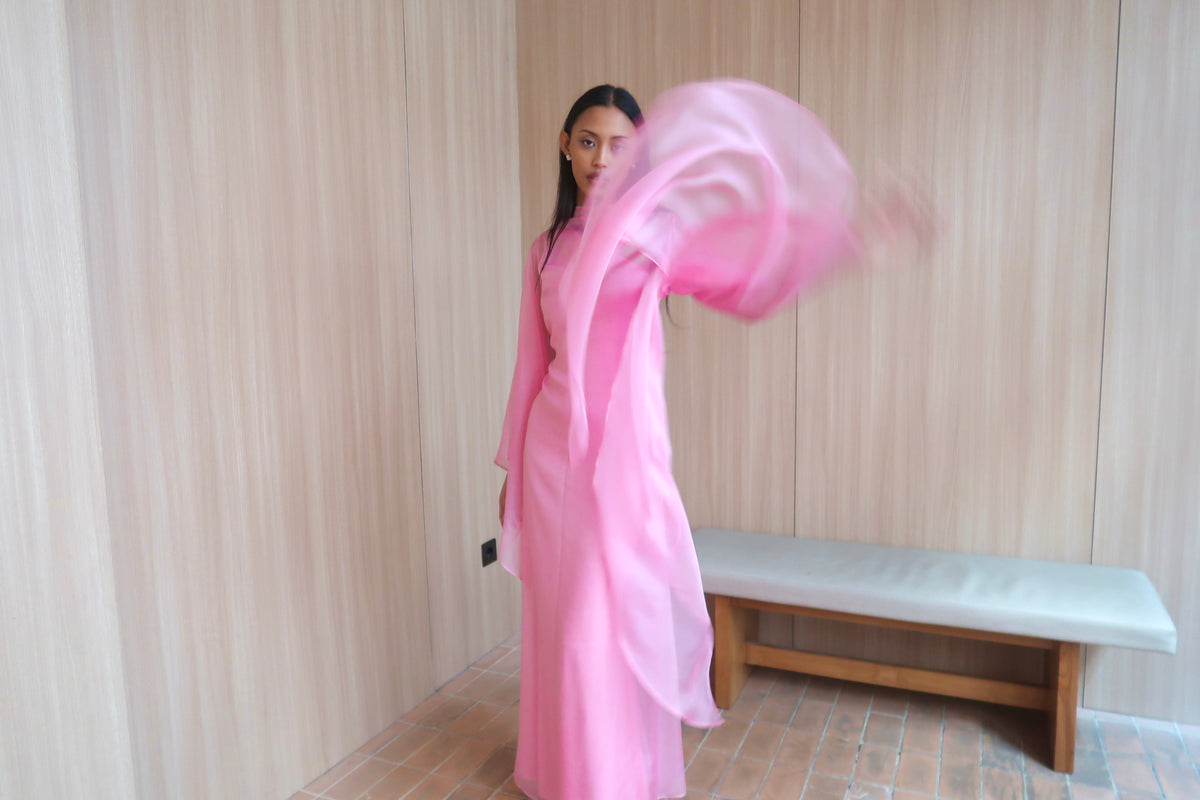 Pure Silk Dress in Pink