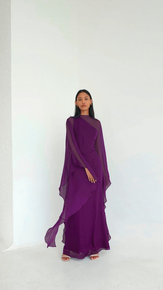 Pure Silk Dress in Purple | Preorder ships in ~2 weeks
