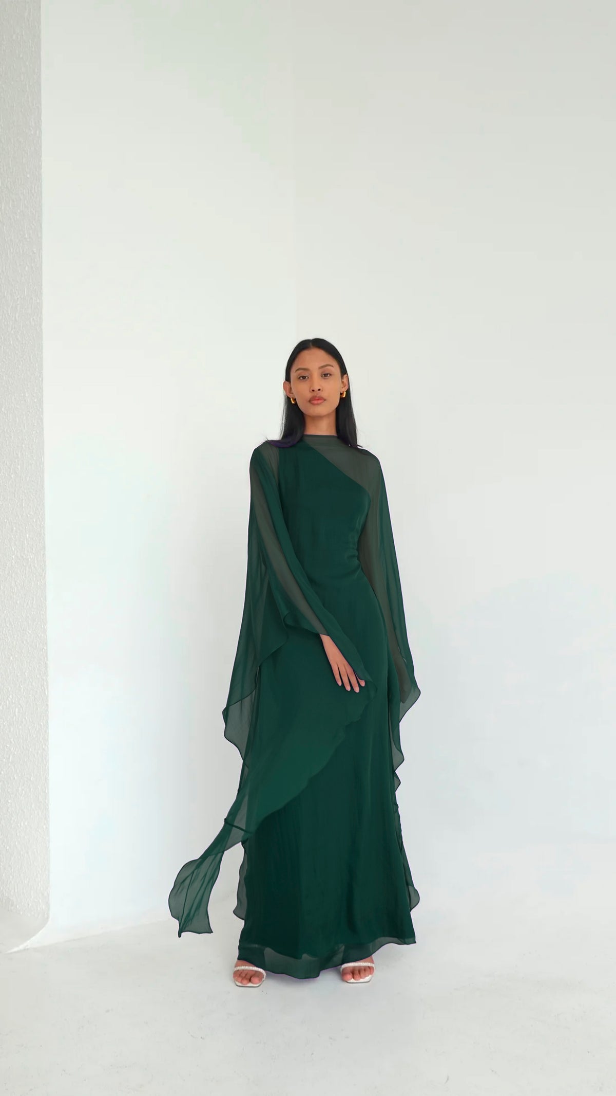 Pure Silk Dress in Deep Green | Preorder ships in ~3 weeks