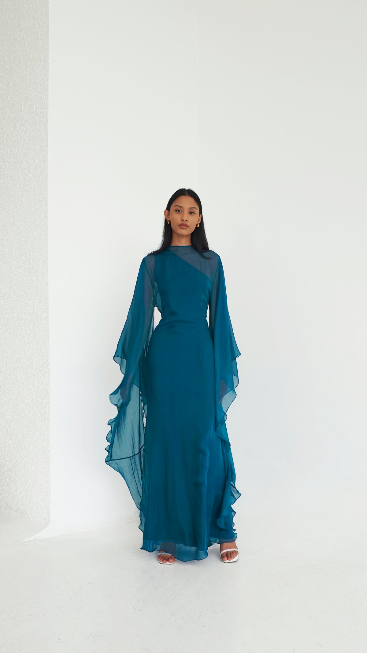 Pure Silk Dress in Dark Teal | Preorder ships in ~2 weeks