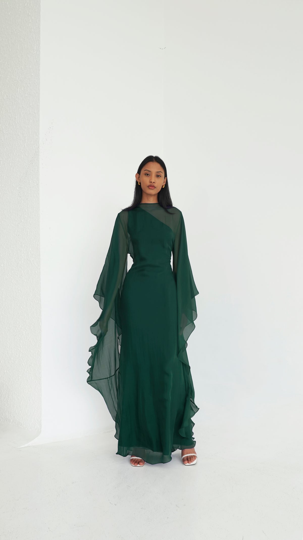 Pure Silk Dress in Deep Green | Preorder ships in ~3 weeks