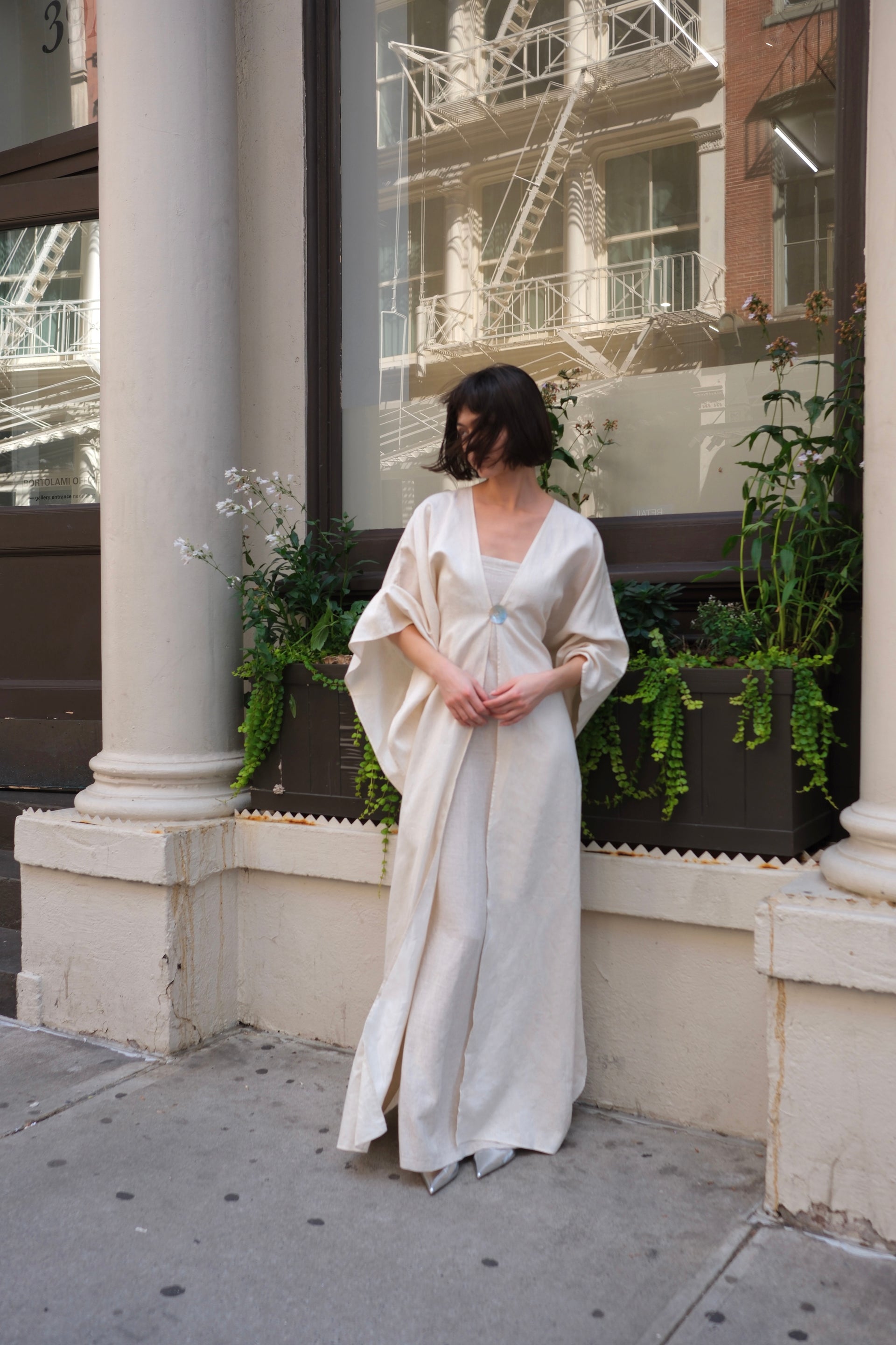DALIA Silk-Linen Maxi Outerwear | Open Abaya Regular | Preorder ships in ~2 weeks DALIA Silk-Linen Maxi Outerwear | Open Abaya Regular | Preorder ships in ~2 weeks