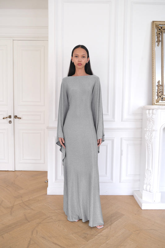 MOONLIGHT Kaftan Dress | A shimmery silver kaftan dress