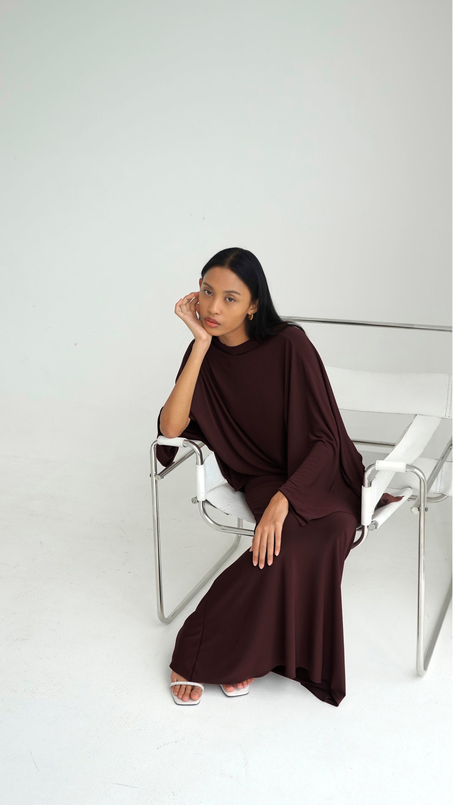 ESME Top & Skirt Set in Coffee | NEW