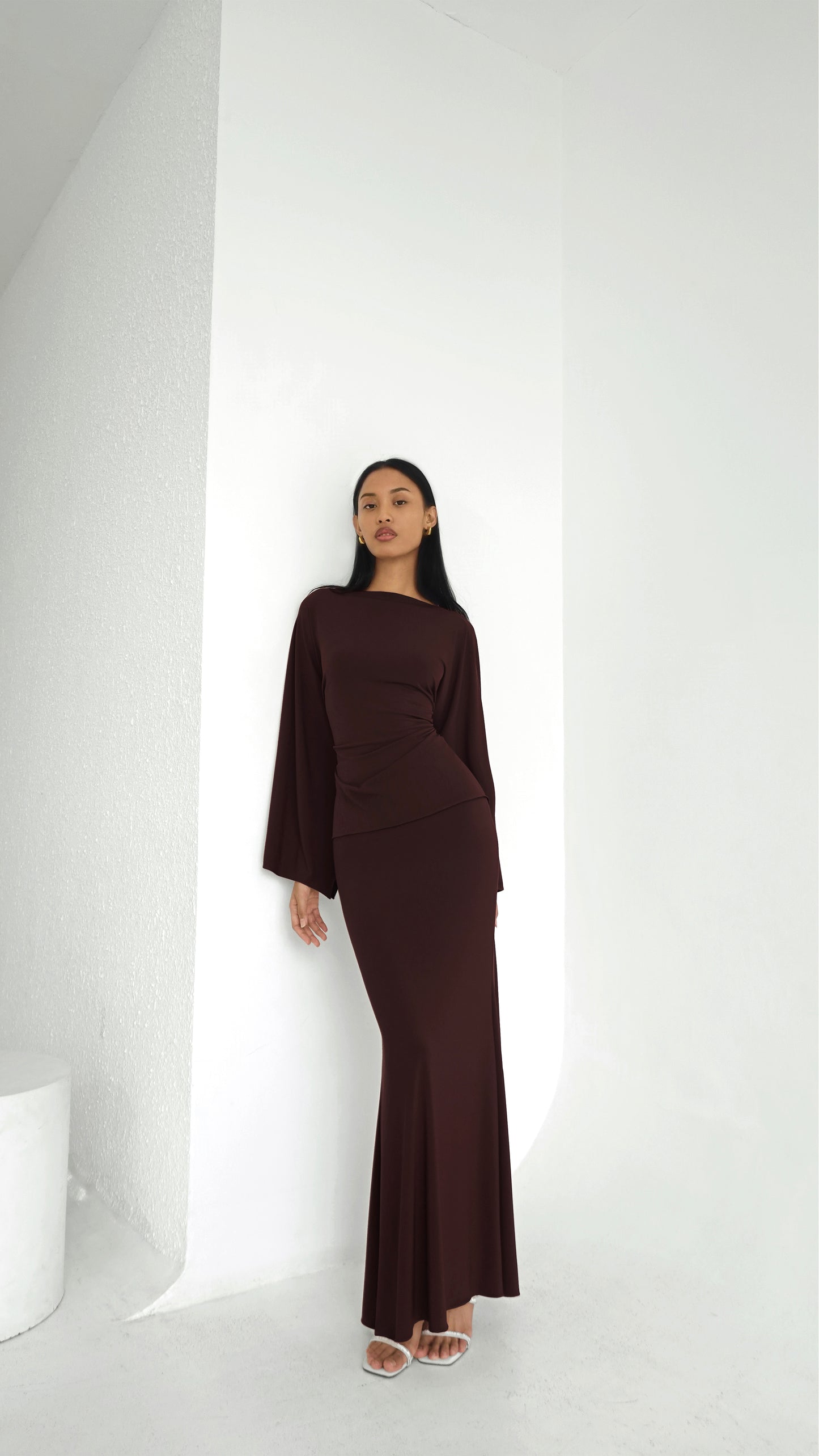 ESME Top & Skirt Set in Coffee | NEW