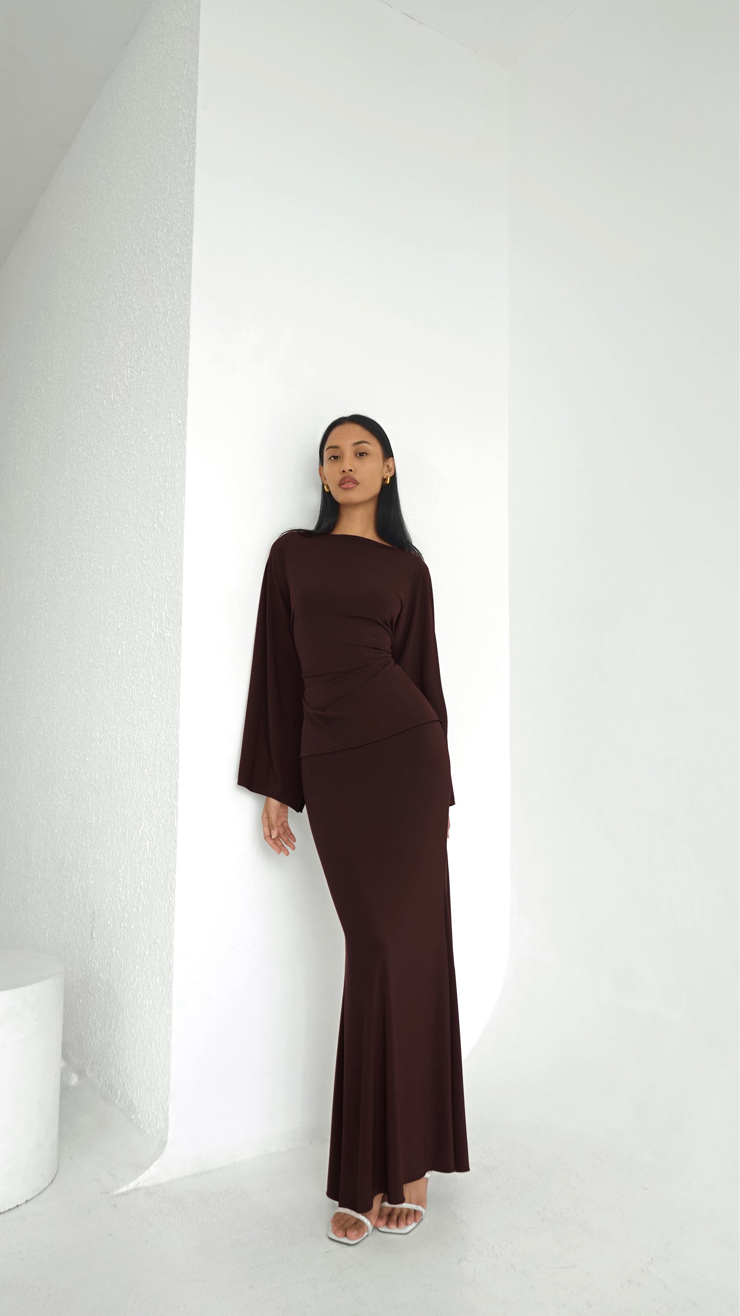ESME Top & Skirt Set in Coffee | NEW