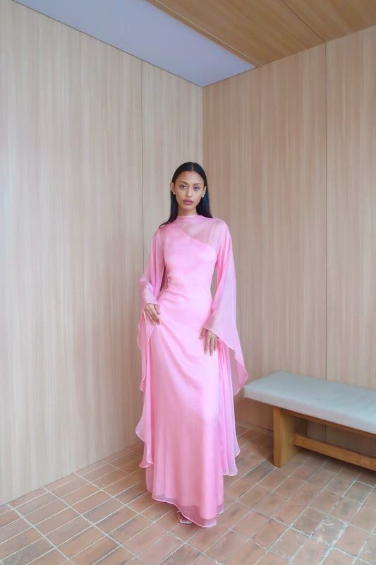 Pure Silk Dress in Pink