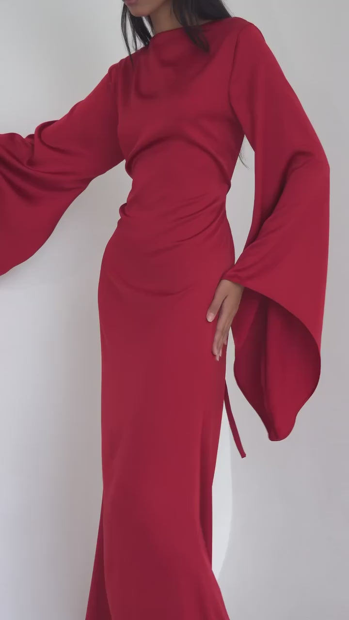 Tulip Dress in Red ROSE – Esmé New York Tulip Dress in Red ROSE – Esmé New York