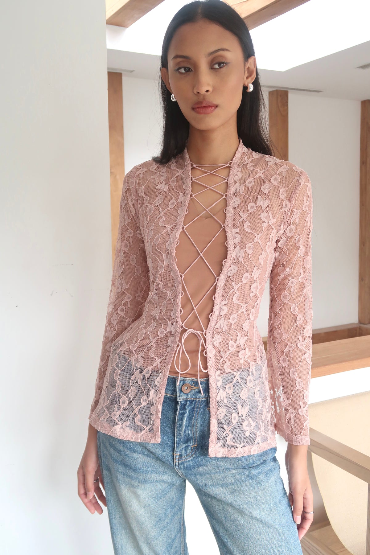 CALLIE Misprint Letter Lace in Pink | Limited Run