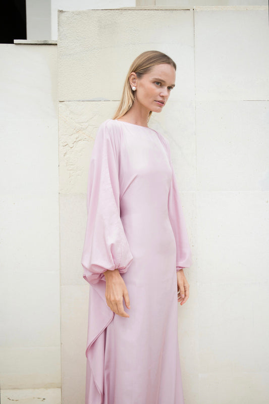Silk Puff Kaftan in Pink Lilac | Final Batch