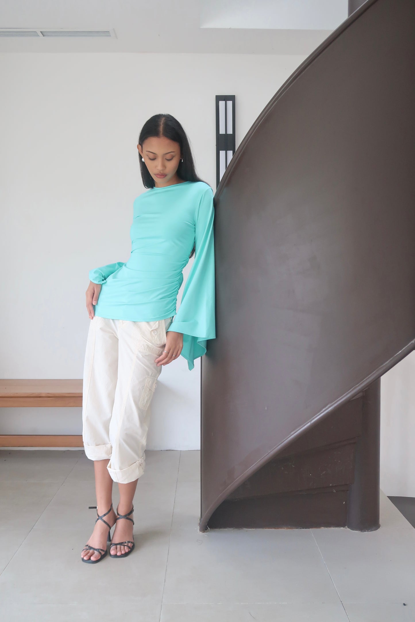 Tulip Top in Teal Blue | Lenzing ECOVERO™